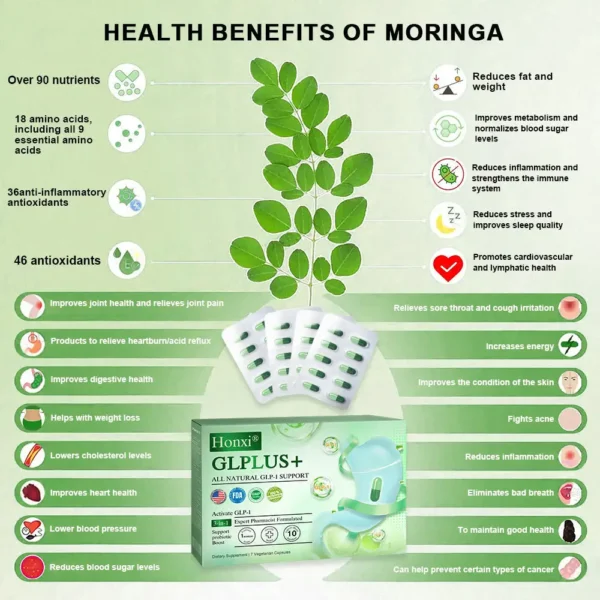 Honxi® Glplus+ All Natural Glp-1 Support🌿NAD+ & Moringa & ACV & Keto BHB (✅speedy, long-lasting, addressing diabetes, obesity, and cardiovascular diseases) ✅