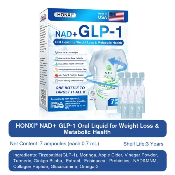 Officially Authorized Exclusive Edition | HONXI® 💧NAD+ GLP-1 Oral ѕ𝑜𝑙𝑢𝑡𝑖𝑜𝑛⚡for Weight, Heart, Blood Sugar, Sleep Apnea, Joint Issues & More🌿