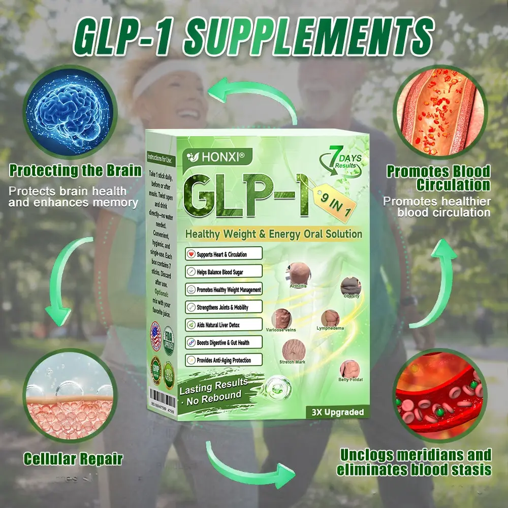 💖𝘾𝙑𝙎'𝙨 𝙊𝙣𝙡𝙞𝙣𝙚💖Honxi® GLP-1 9-in-1 Weight Management Liquid | GLP-1 Activator for Appetite Control, Fat Burn & Metabolic Support | With Berberine, NAD+, Green Tea & Probiotics | 7-Day Ampoule Pack