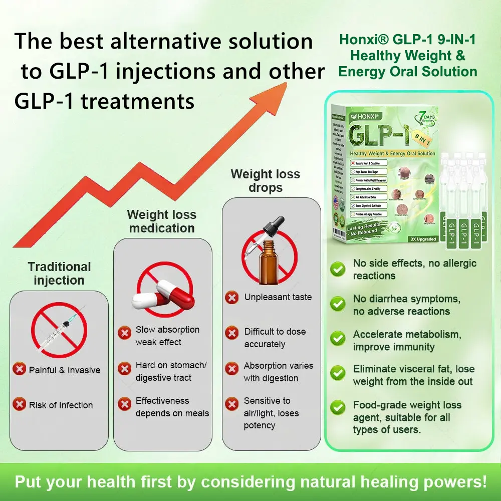 💖𝘾𝙑𝙎'𝙨 𝙊𝙣𝙡𝙞𝙣𝙚💖Honxi® GLP-1 9-in-1 Weight Management Liquid | GLP-1 Activator for Appetite Control, Fat Burn & Metabolic Support | With Berberine, NAD+, Green Tea & Probiotics | 7-Day Ampoule Pack
