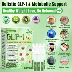 💖𝘾𝙑𝙎'𝙨 𝙊𝙣𝙡𝙞𝙣𝙚💖Honxi® GLP-1 9-in-1 Weight Management Liquid | GLP-1 Activator for Appetite Control, Fat Burn & Metabolic Support | With Berberine, NAD+, Green Tea & Probiotics | 7-Day Ampoule Pack