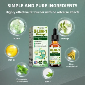 Honxi® 👩‍⚕️SLIM-1 Moringa Slimming & Health Drops( Food-grade fat burner – Developed by The Obesity Society)