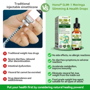 Honxi® 👩‍⚕️SLIM-1 Moringa Slimming & Health Drops( Food-grade fat burner – Developed by The Obesity Society)